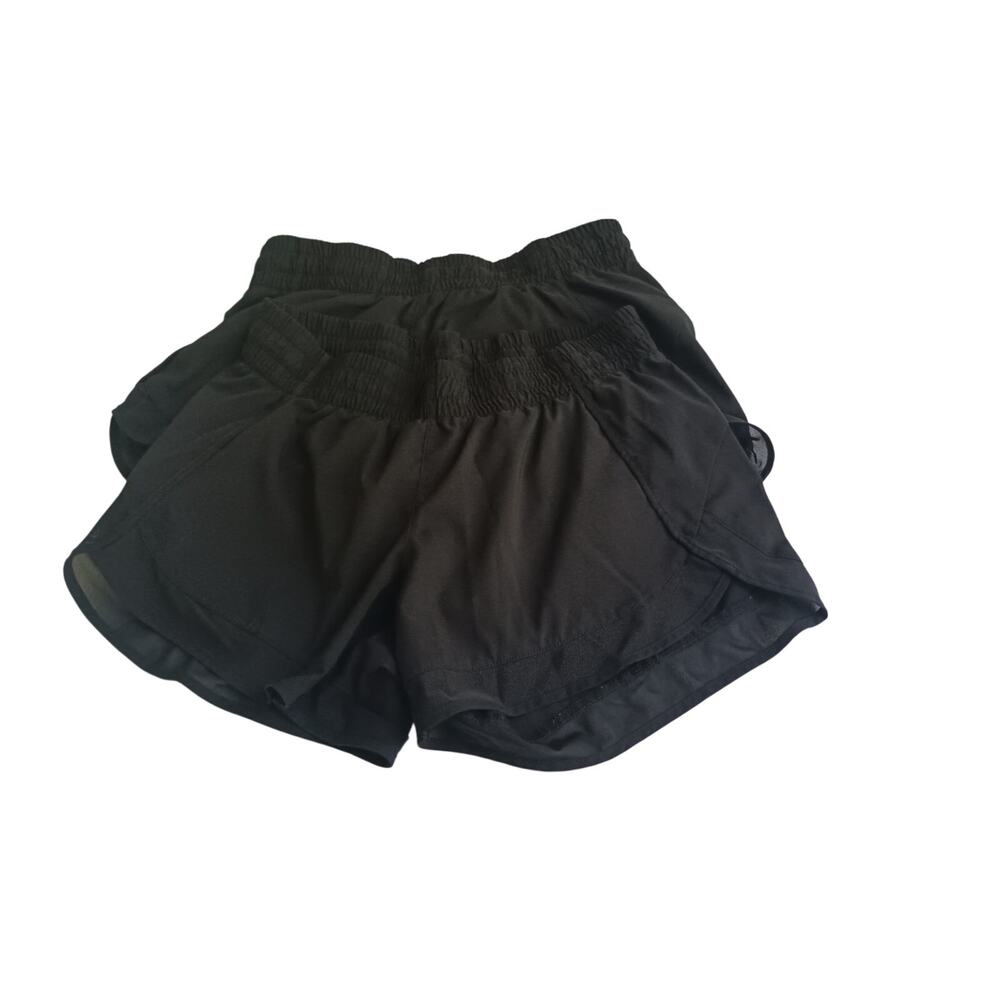 Athleta Mesh Racer Run Black Shorts 4" Size XS - 2 pairs EUC